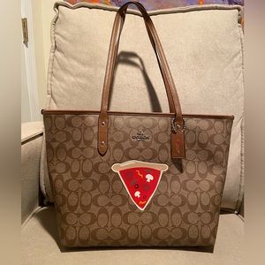 Coach Monogram Pizza Tote - NWOT